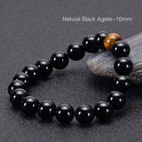 Natural Black Agate Bracelet Tiger Eye Bracelet – Jewelry Gift Ideas — 6
