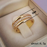 Simple Golden Sliver Rhinestones Ring Copper – Jewelry Gift Ideas — 2