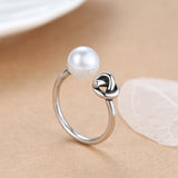 Simple Geometric Pearl Index Finger Ring – Jewelry Gift Ideas — 1