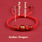 Zodiac Cinnabar All-matching Weaving Bracelet – Jewelry Gift Ideas — 12