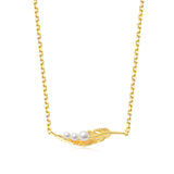 Natural Freshwater Pearl Feather Necklace Women – Jewelry Gift Ideas — 1