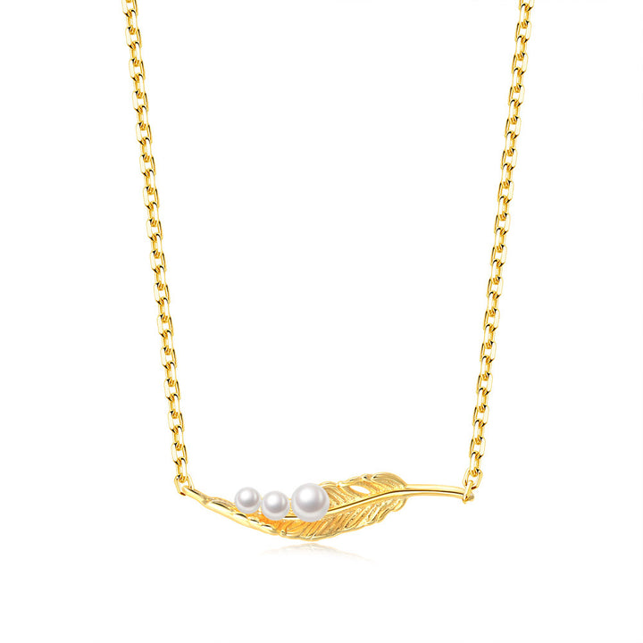 Natural Freshwater Pearl Feather Necklace Women – Jewelry Gift Ideas — 1