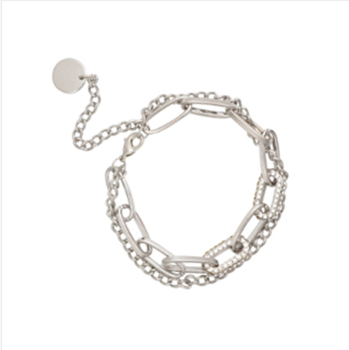 Rhinestone Double Layered Bracelet New Light – Jewelry Gift Ideas — 1