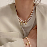 Geometric Bear Pearl Necklace Girlish Color Bear – Jewelry Gift Ideas — 10