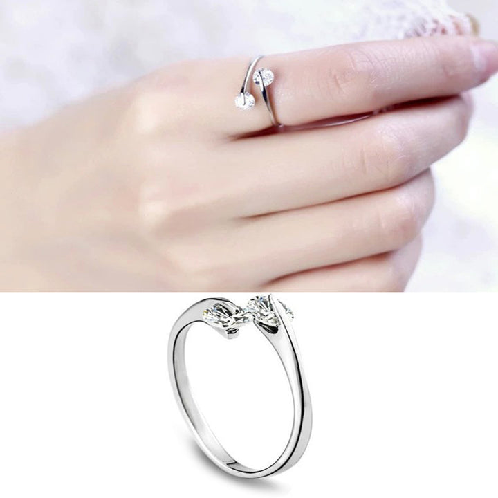Korean Fashion Simple Loose Diamond Opening Adjustable – Stylish Gifts — 1