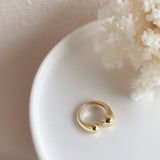 Brass Vacuum Plating 18K Gold Ring Female Fashion – Stylish Gifts — 3