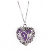 Hollow glowing heart necklace – Jewelry Gift Ideas — 2