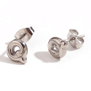 Titanium Steel Earrings 18K Gold Mini Alphabet Letter – Gifts for Her — 18