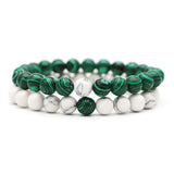 Turquoise Natural Stone Yoga Couple Set Bracelet – Jewelry Gift Ideas — 2