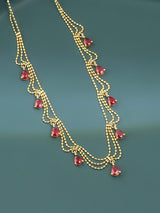 Gold-plated Lace Tassel Imitation Ruby Vintage – Jewelry Gift Ideas — 5
