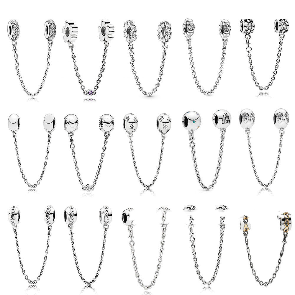 Logo Love Pentagram Bow Safety Chain Bracelet – Jewelry Gift Ideas — 1