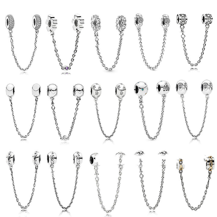 Logo Love Pentagram Bow Safety Chain Bracelet – Jewelry Gift Ideas — 1