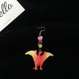 Bungee Beautiful Girl Childlike Dinosaur Earrings – Gifts for Kids — 12