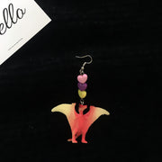 Bungee Beautiful Girl Childlike Dinosaur Earrings – Gifts for Kids — 12