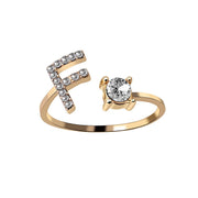 Design Adjustable 26 Initial Letter Ring Fashion – Stylish Gifts — 15