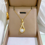 Necklace And Earrings Suite Light Luxury Full – Jewelry Gift Ideas — 2