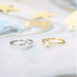 Natural Freshwater Pearl Pearl Thin Circle Ring – Meaningful Gifts — 2