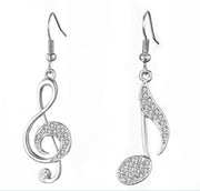 Elegant temperament with diamond notes Earrings – Small Gift Ideas — 6