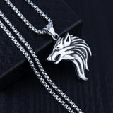 Stainless Steel Alloy Wolf Head Pendant Men's – Jewelry Gift Ideas — 4
