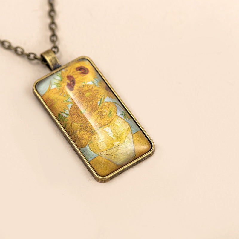 Long Pendant Winter Sweater Chain Colored Drawing – Jewelry Gift Ideas — 1