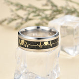 Men's And Women's Fashion Stainless Steel ECG Rings – Stylish Gifts — 5