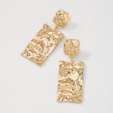Alloy Pleated Elegant And Simple Earrings Geometric – Small Gift Ideas — 6