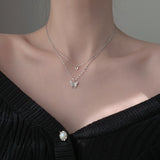Butterfly Double-Layer Necklace Female Simple – Jewelry Gift Ideas — 1