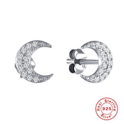 Moon Stud Earrings Fashion Simple Diamond-Studded – Stylish Gifts — 5