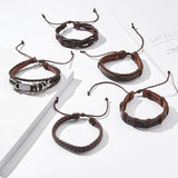 Men's Cross Braided Leather Adjustable Set – Jewelry Gift Ideas — 11