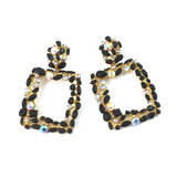 Women's New Retro Color Crystal Square Earrings – Gifts for Her — 9