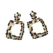 Women's New Retro Color Crystal Square Earrings – Gifts for Her — 9