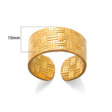 Stainless Steel Oil Pressure Ring Irregular Wide – Stylish Gifts — 15