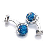 French Cufflinks Earth Cufflinks Rotatable High – Gifts for Him — 6