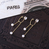 Silver Non-piercing Tassel Personalized Pearl – Birthday Gifts — 2