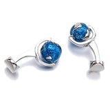 French Cufflinks Earth Cufflinks Rotatable High – Gifts for Him — 7