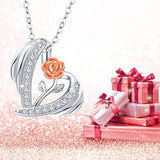 Romantic Love Heart Rose Flower Rhinestone – Gifts for Couples — 5