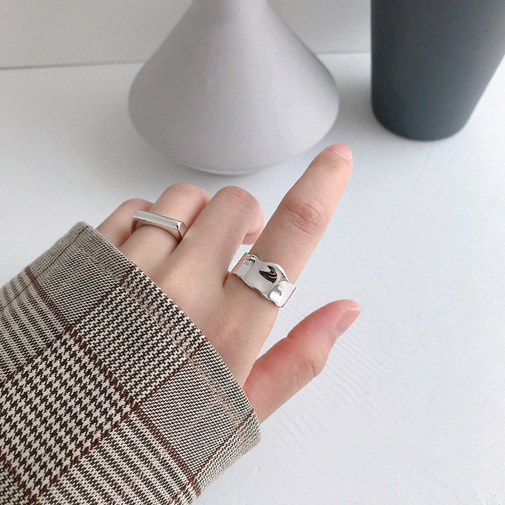 Irregular Concave And Convex Open-end Ring For Women – Gifts for Her — 1