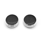 Illegal Button Men's Round Carbon Fiber Cufflink – Gifts for Him — 10