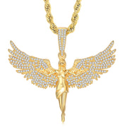 Angel Wing Goddess Zircon Full Diamond Necklace – Jewelry Gift Ideas — 6