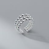 Three Layer Round Bead Ring Hollowed Out Bracelet – Jewelry Gift Ideas — 11