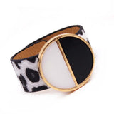 Ladies Leopard Print Leather Wide Bracelet – Jewelry Gift Ideas — 5