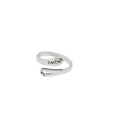Fashionable English Letter Hollow Belief Ring – Special Occasion Gifts — 1