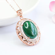 Natural Malachite Pigeon Egg Pendant Female Color – Jewelry Gift Ideas — 5