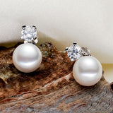 Round pearl stud earrings – Practical Gifts — 2