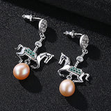 S925 Sterling Silver Pearl Earrings New Carousel – Surprise Gifts — 5