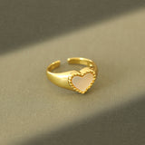 Temperament Shell Love Ring Female 925 Silver – Gifts for Her — 6