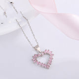 Women's Collarbone Chain Heart-shaped Peach Heart – Jewelry Gift Ideas — 4