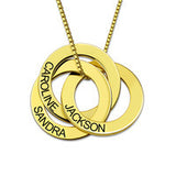 Silver Necklace Personalized Russian Interlocking – Jewelry Gift Ideas — 5