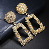 Metal earrings embossed floral earrings – Holiday Gift Ideas — 5