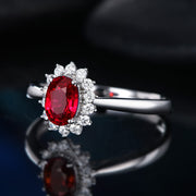 Colored Gemstone Princess Engagement Ring – Gifts for Couples — 1